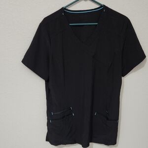 Nurse Dr scrubs size L v neck black